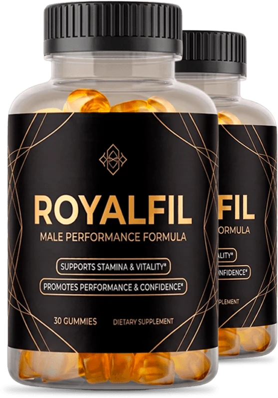 RoyalFil male performance gummy bottles